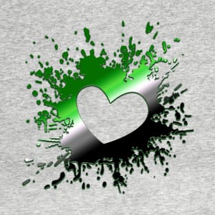 Aromantic Splattered Heart T-Shirt